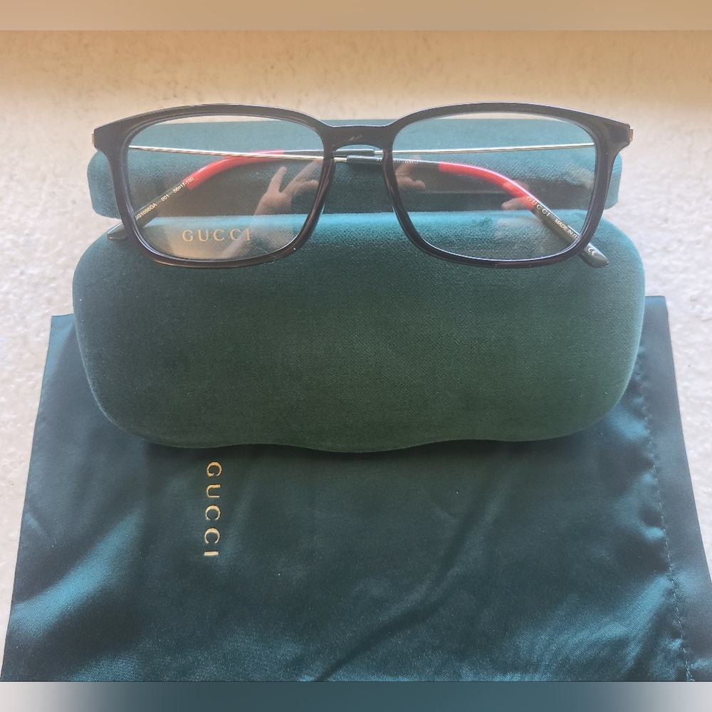 NEW 7 AUTHENTIC GUCCI FRAME MODEL- GG1056OA, COLOR BLACK, SIZE- 56-17-150